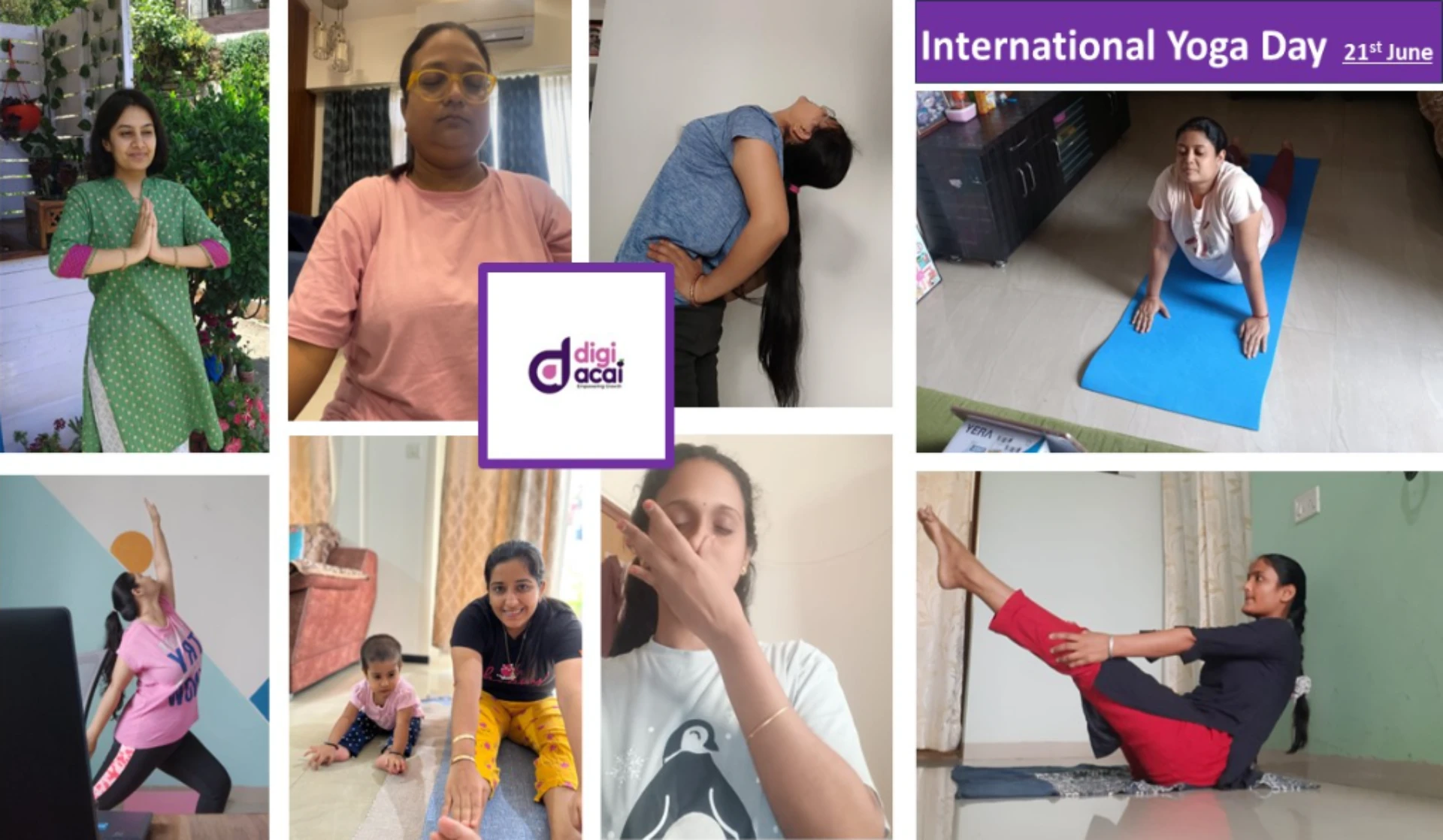 Digi Acai team celebrates International Yoga Day 2023 with Yoga Expert Preeti Sharma
